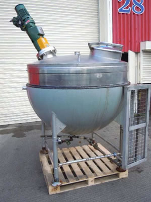 GIUSTI hemispherical mixing vessel in stainless steel